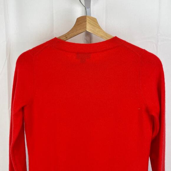 J.Crew Long Sleeve Everyday Cashmere Crewneck Dress AF263 Red Orange 2XS XXS - Picture 6 of 11